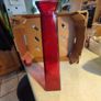 Red Glass Square Bud Vase Image 4