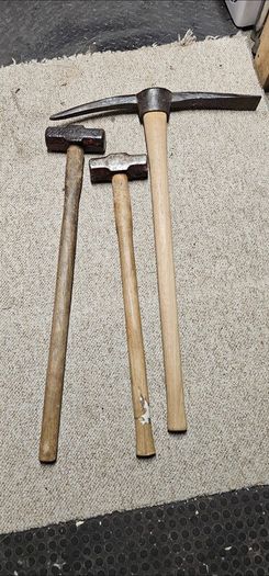 pick axe and sledge hammers