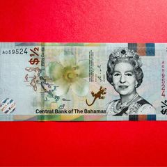 Bahamas   1/2  DOLLAR  2019 . Pick  76a  Uncirculated