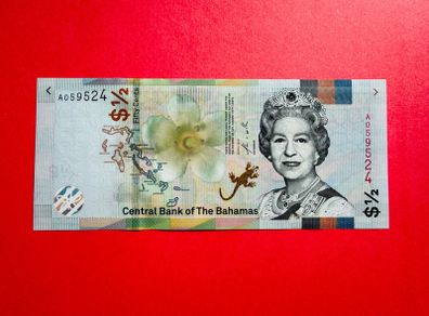 Bahamas   1/2  DOLLAR  2019 . Pick  76a  Uncirculated