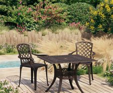 3 Piece Bistro Set Cast Aluminium Bronze