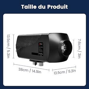 8kw 12v Diesel Heater, LCD, Remote.