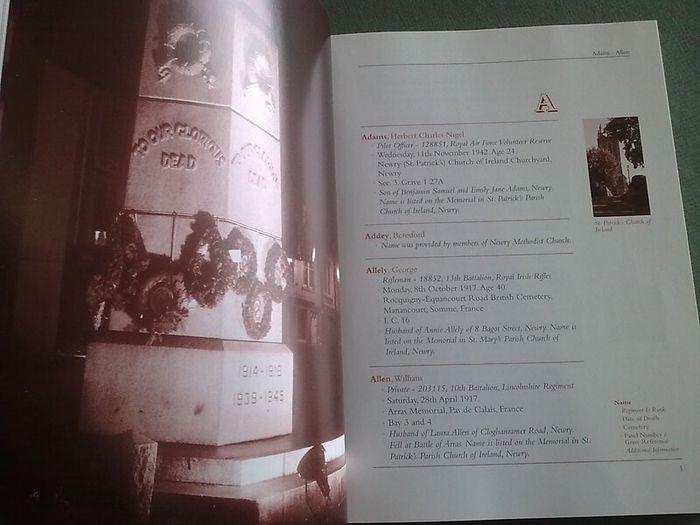 Newry's War Dead N. Ireland Newry Down Armagh local history WW1 WW2