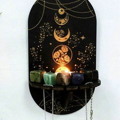 Boho Style Home Decoration - great as a candle stand, display for Crystals, Necklaces Etc