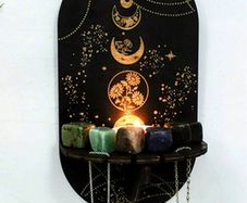 Boho Style Home Decoration - great as a candle stand, display for Crystals, Necklaces Etc