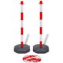 Set of 4 Chain Posts and 2 Plastic Chians of 10 m Each Image 2
