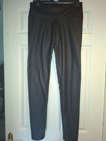 Faux leather trousers