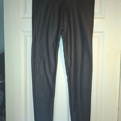 Faux leather trousers