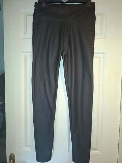 Faux leather trousers