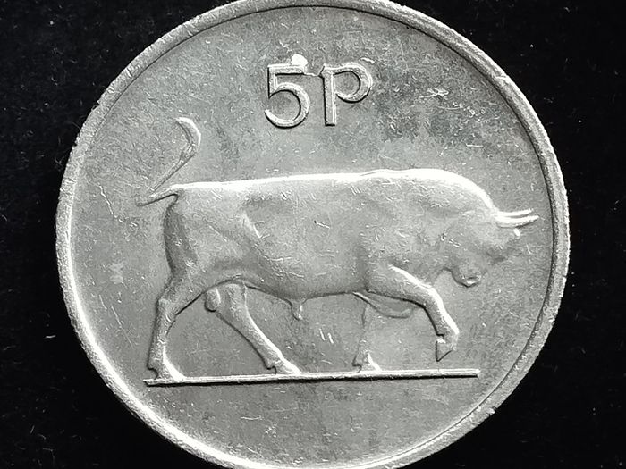 Ireland - 1980 - 5 Pence  - Bull - AU - KM.22 - [2021]