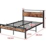Double Bed Frame with Storage Wooden Headboard Image 8