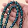 Vintage African Style Eyes Glass Beads Strand 22 inches Image 3