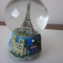 Vintage Musicial Snow Globe Eiffel Tower with Music  Love Story Image 2