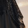 PLUS SIZE (26) Nightingales Black Lace Neck/Sleeve Top. New Image 2