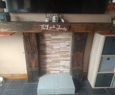 Railway Sleeper Fireplace ( original railway sleepers )