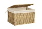 Hand woven laundry basket