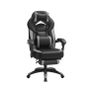Gaming chair with footrest black-grey Image 2