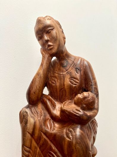 Wooden Figure Mother and Child
