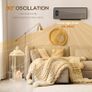 2000W Ceramic Electric Heater with Fan, Adjustable Thermostat, Wall Mounted - Grey Image 5