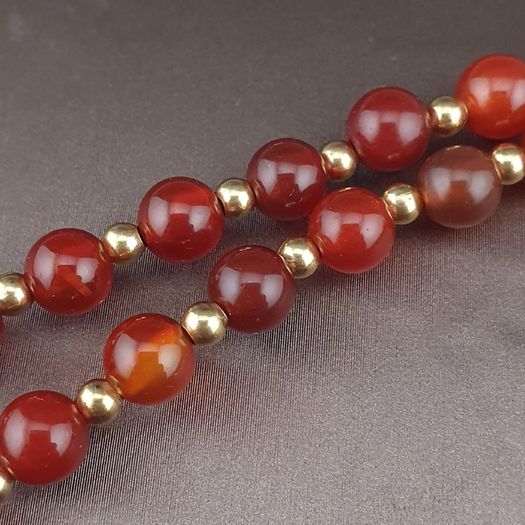 Vintage Carnelian Agate From Mali With Himalayan 1 Eyes Tibetan Agate Dzi Pendant Necklace