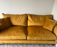 3 seater mustard couch - excellent condition