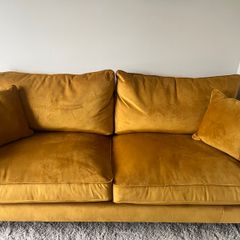 3 seater mustard couch - excellent condition