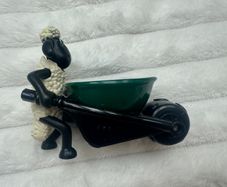 Shaun The Sheep With Wheelbarrow approx. 3" Figure 2014 McDonald's Happy Meal Used Please see pictures