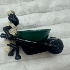 Shaun The Sheep With Wheelbarrow approx. 3" Figure 2014 McDonald's Happy Meal Used Please see pictures