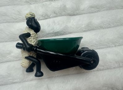 Shaun The Sheep With Wheelbarrow approx. 3" Figure 2014 McDonald's Happy Meal Used Please see pictures