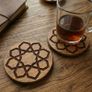 2 Coasters acasia wood Image 6
