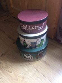 christmas decorative boxes x 3