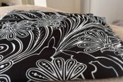 Black &amp; White Floral Fabric