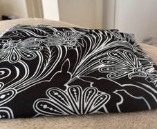 Black & White Floral Fabric