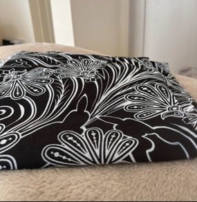 Black & White Floral Fabric