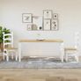 Dining Table Corona White 160x80x75 cm Solid Wood Pine Image 4