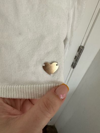 White H&M cardigan for a girl, 122/128 cm, 6-8 years