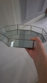 Glass Silver Tray