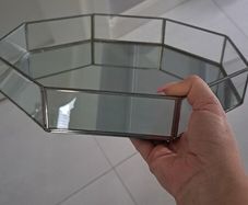 Glass Silver Tray