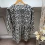 Zara Ikat Print Cotton Linen Embroidered V-Neck Mini Dress Boho Tunic M Image 6