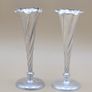 Rare Pair of Victorian Sterling Silver Spiral Bud Vases Chester 1897  Stokes & Ireland Ltd Image 3