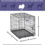 Pets 61 cm  Single Door Folding Dog Crate with Divider Panel, Leak Proof Tray  Secure Latches  Metal Wire Kennel for Small Breeds  Portable, Durable  Easy to Assemble Image 8