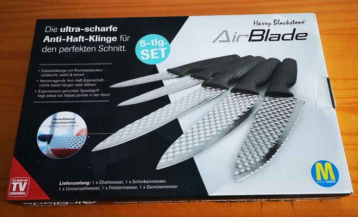 Knife set of 6 super knife "Blackstone Air Blade" (new, unopened)