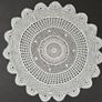 Vintage Handmade Crochet Doily, serviette, 37.5 cm, White Cotton Lace Table Centrepiece Image 2