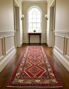Colourful Persian Hamadan Hand Knotted Runner Rug Carpet