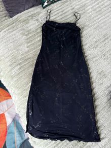 Midi black dress size 10 + FREE set of new earrings