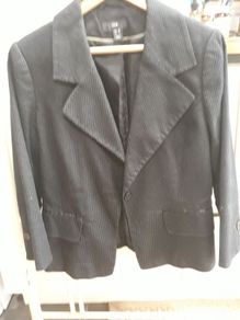 Black Blazer Dotted Fabric Size 44