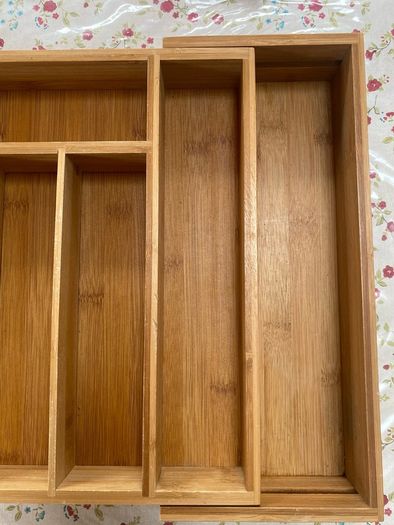 Bamboo cutlery tray