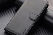 For Samsung Galaxy A06 Premium Aokus Wallet Case Black