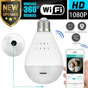 WIFI IP Camera Light Bulb HD 1080P SPY Panoramic 360 Degree Lamp Hidden