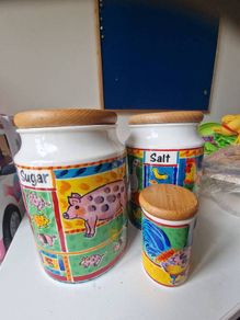 Ceramic Farmyard Storage Jars